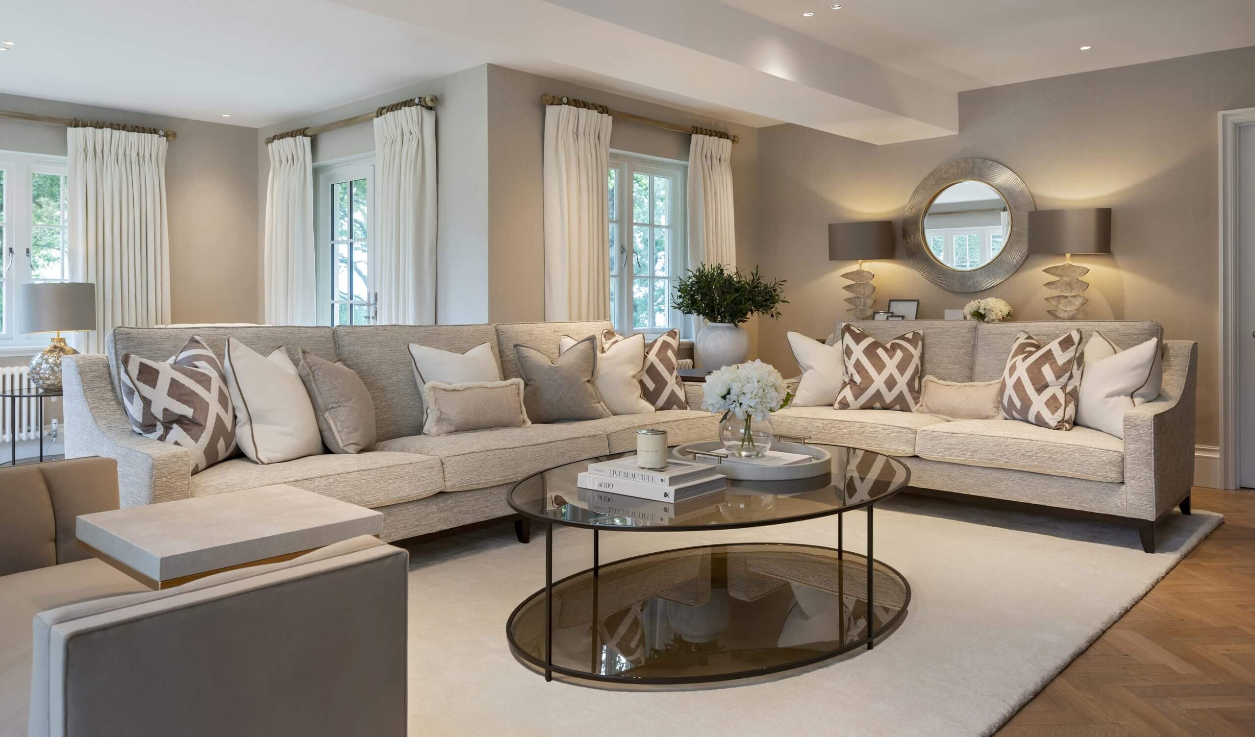 Luxury Cream Living Room Design