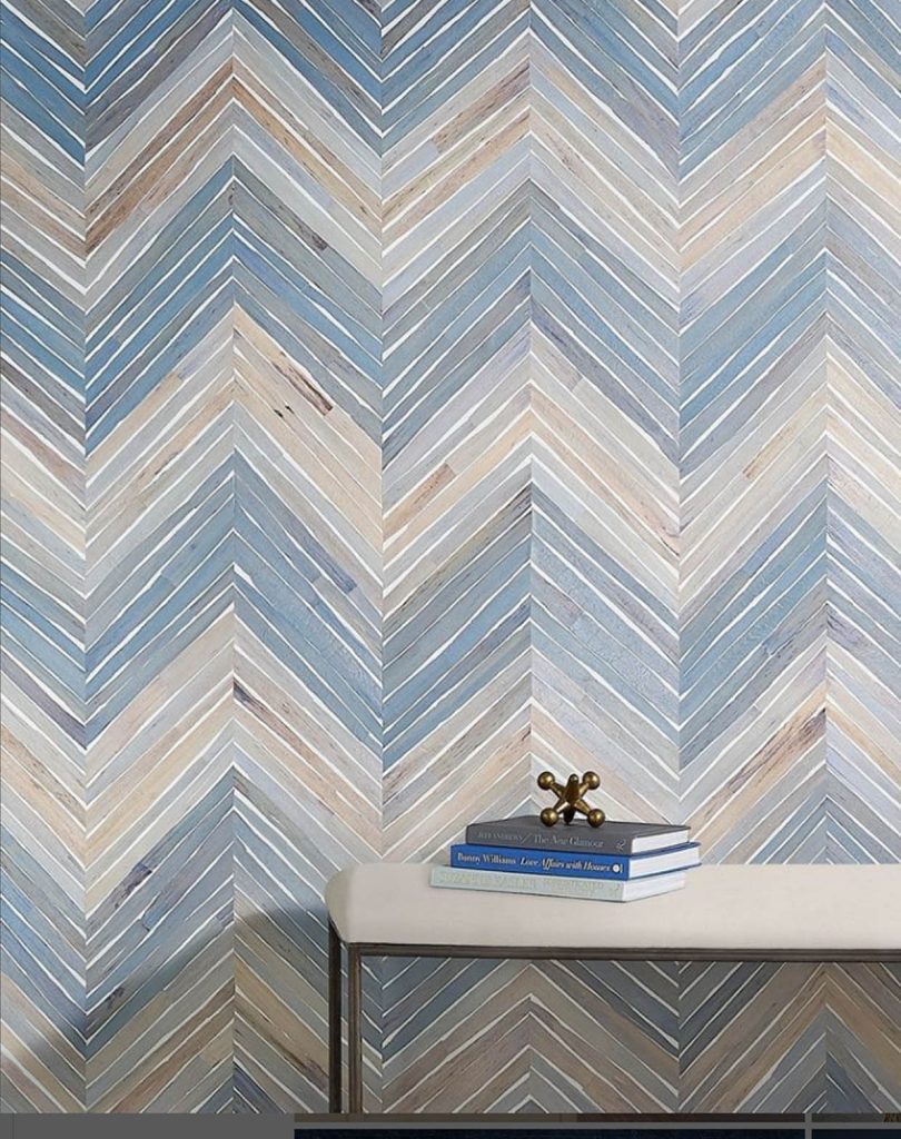 chevron blue wallpaper design