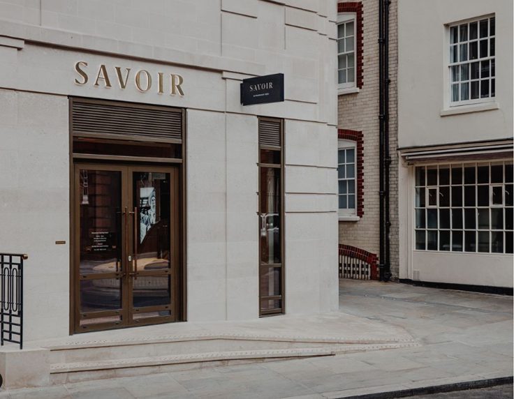 gorgeous street design showroom for bed company